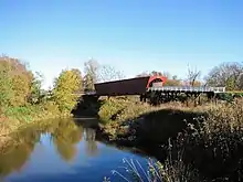 Die Roseman Covered Bridge bei Winterset, seit 1976 im NRHP gelistet