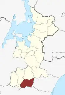 Lage des Ørsted Sogn in der Roskilde Kommune