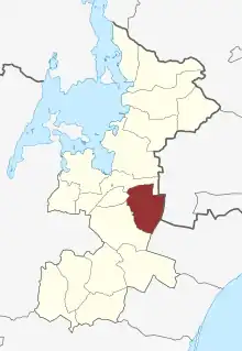 Lage des Vindinge Sogn in der Roskilde Kommune