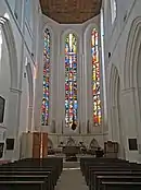 Innenraum vor der Zerstörung (1899) und jetzt (2005)