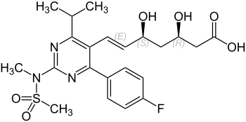 Strukturformel von Rosuvastatin