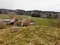 Blick vom Burgstall Rotis auf die Ortschaft