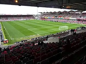 Blick in das Stade de Roudourou in Guingamp