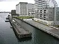 Blick nach Süden: Etliche restaurierte Gebäude, aber die Spillers Mills noch in ursprünglichem Zustand