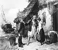 Heiratsantrag auf Helgoland, 1834, Lithografie von J. Sprick – National-Galerie Berlin