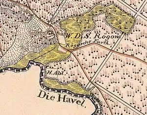 Ausschnitt aus dem Urmesstischblatt Blatt 2745 Lychen von 1825