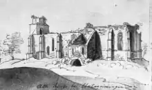 Ruine der Frauenkirche bei Unterriexingen (um 1800)