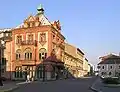 Straßenecke in Rumburk an der Třída 9. května
