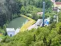 Kraftwerk in Maxhofen: links Pumpspeichermaschinenhaus Oberberg 1, rechts Großdieselanlage