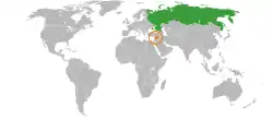 Lage von Russland und Syrien