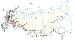 ﻿Die M5 im russischen Fernstraßennetz