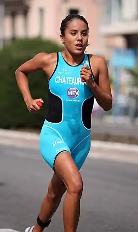 Ruth Nivon Machoud beim Triathlon in Nizza, 2011