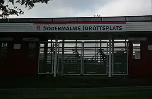 Der Nord-Eingang zum Södermalms Idrottsplats