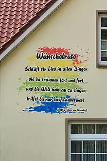 Gedicht von Joseph von Eichendorff am Haus Prinzenkamp 10