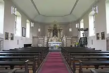 Inneres der Kirche St. Mariä Himmelfahrt (Steinbrück)