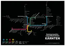 S-Bahn Kärnten Nachtnetz im Sommer