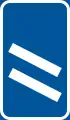IN2: Ankündigungsbake einstreifig (200 m, Autobahn)