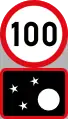 max. Geschwindigkeit 100 km/h bei Nacht