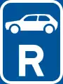 R308: Verkehrsfläche reserviert für Personen­kraftwagen*