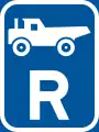R315: Verkehrsfläche reserviert für Baustellenfahrzeuge*