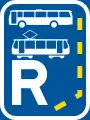 R344: Beginn einer Omnibus- und Straßenbahnenspur*
