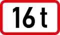 R532: Massenangabe – max. 16 t