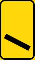 TIN1: Ankündigungsbake einstreifig (100 m, Autobahn)