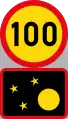 max. Geschwindigkeit 100 km/h bei Nacht
