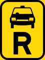 TR309: Verkehrsfläche reserviert für Taxen*