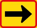 TR521: Ende (Pfeil rechtsweisend)