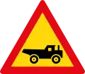 TW344: Baustellen­fahrzeuge kreuzen – Aufstellung links