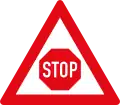 W302: Verkehrszeichen Halt! voraus