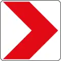 W405: Richtungstafel in Kurven (Aufstellung links)