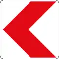 W406: Richtungstafel in Kurven (Aufstellung rechts)
