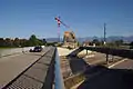 Die Zufahrtsstrasse zum Strandbad und Camping Bruggerhorn.