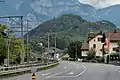 Raischibe und neuer Bommersteintunnel von Quarten aus