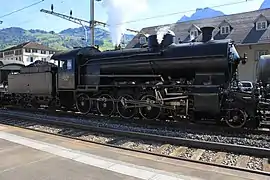 Lok 2978 auf einer Sonderfahrt im Bahnhof Schwyz.