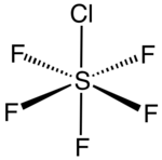 Strukturformel von Schwefelmonochloridpentafluorid