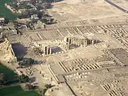 Luftbildaufnahme des Ramesseum