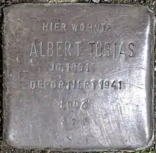 Stolperstein für Albert Tobias