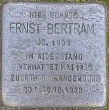 Stolperstein für Ernst Bertram