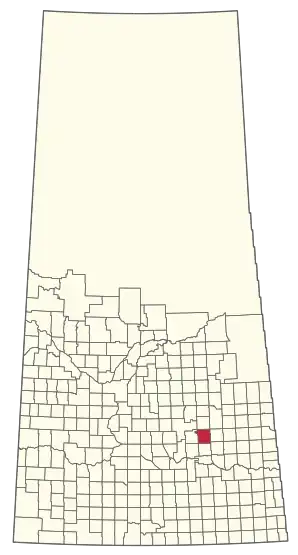 Lage der Gemeinde in Saskatchewan