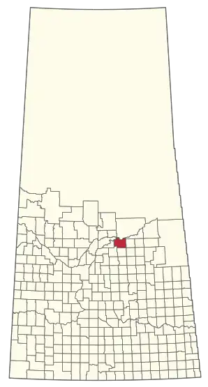 Lage der Gemeinde in Saskatchewan