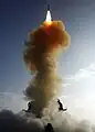 Die SM-3-Rakete kurz nach dem Start