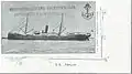 Schiff ohne Takelage um 1907(Ansichtskarte)