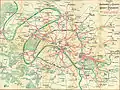 1921: Plan der Vorortstraßenbahnen