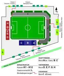Skizze des Stadions