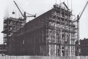 Alte Kirche während des Baus8. April 1927