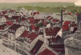 Fischerrain nach 1910.Blick vom vollendeten Turmder Heilig-Geist-Kirche