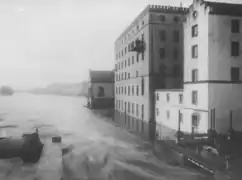 Main-Hochwasseran den Mainmühlen1909